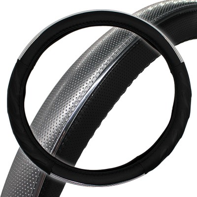 Grey reflective car steering wheel cover